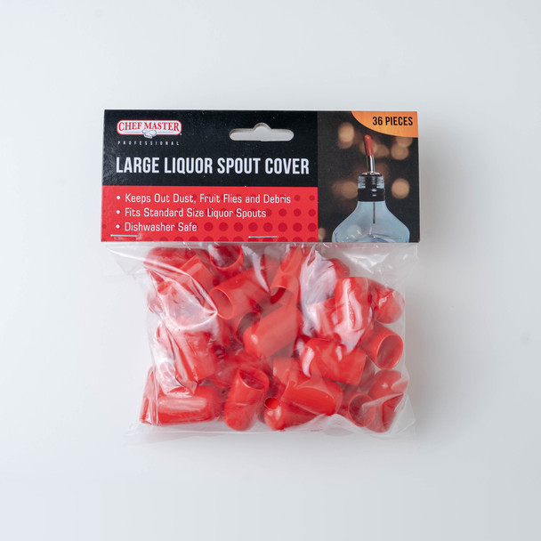 Liquor Pourer Covers, Large, Red (36pcs/pack)