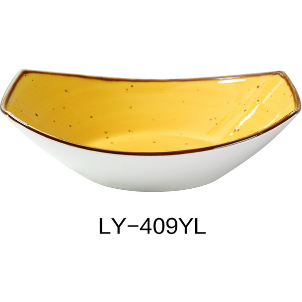 Yanco LY-409YL Lyon Bowl, 20 oz., 9" x 6-1/4", Yellow (12/Case)