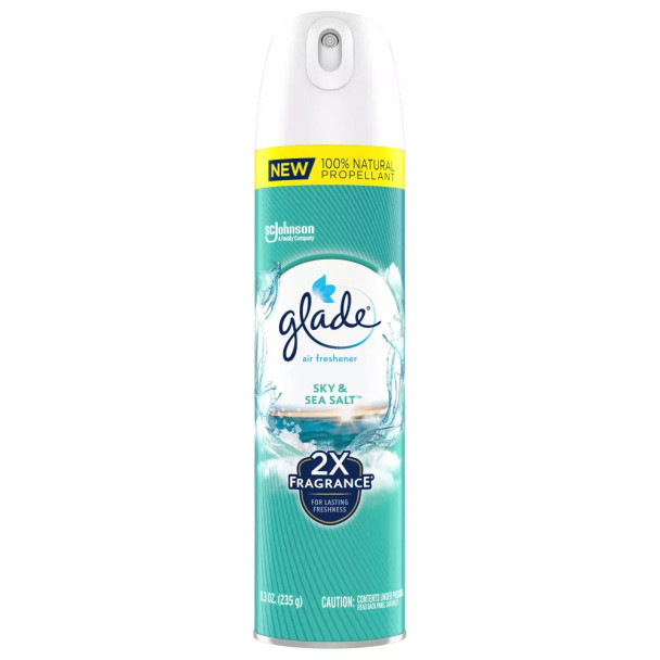 Glade Aerosol Air Freshener, 8.3 oz, Sky & Sea Salt