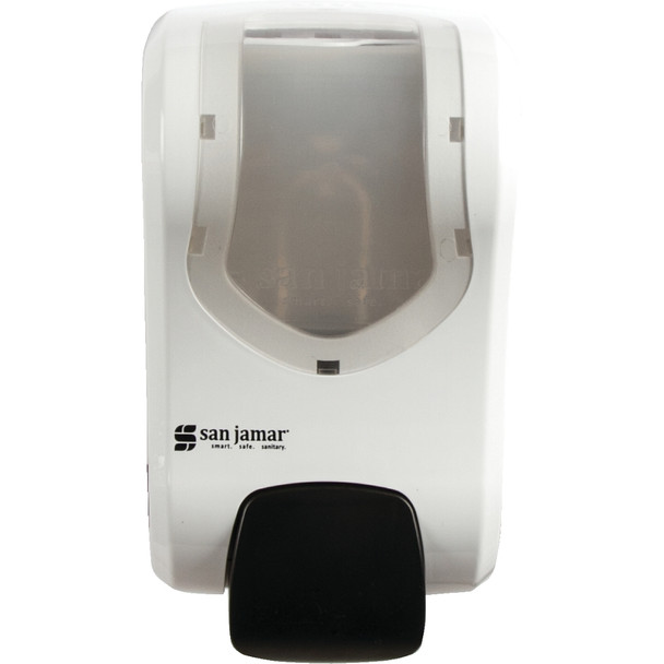 San Jamar S970WHCL Summit Rely Manual Soap & Sanitizer Dispenser, 900 mL, White