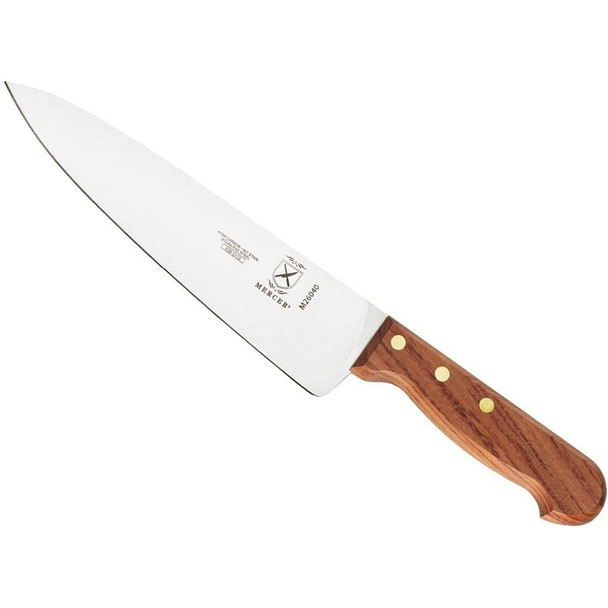 Mercer Culinary M26040 Praxis Chef Knife, 8", Stamped, One-Piece, Rosewood Handle
