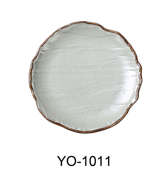 Yanco YO-1011 Yoto Melamine Plate, 11", Round, Green