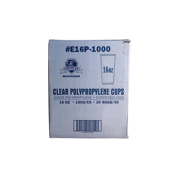 Empress E16P-1000 Polypropylene Cup 16 oz. (50/Pack)