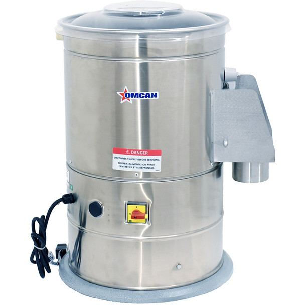 Omcan PE-BR-0010 Electric Potato Peeler, 22 lb. capacity