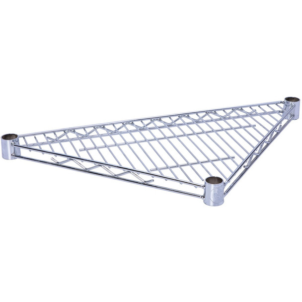 KCS CH-TRIS-14 14" x 14" Chrome Triangle Corner Wire Shelf