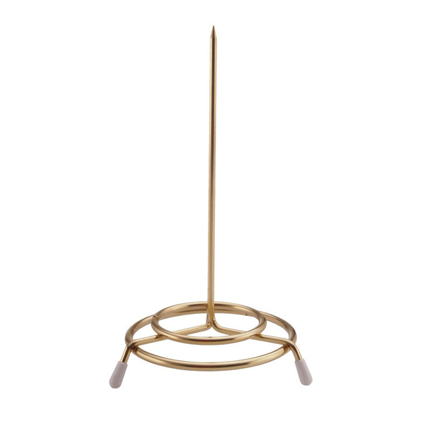 Libertyware SPNDL-G Check Holder, 6", Spindle, Non-Skid Rubber Feet, Gold