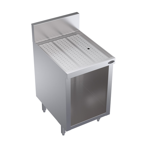 Krowne KR24-S18 18"W x 24" Underbar Drainboard with Open Cabinet Base