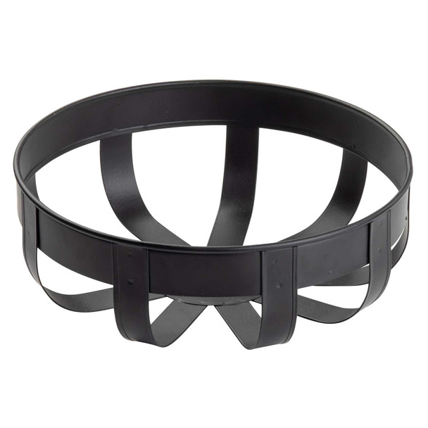 Tablecraft 11692 Forge Collection Round Basket, 8.125" Round, Black Steel