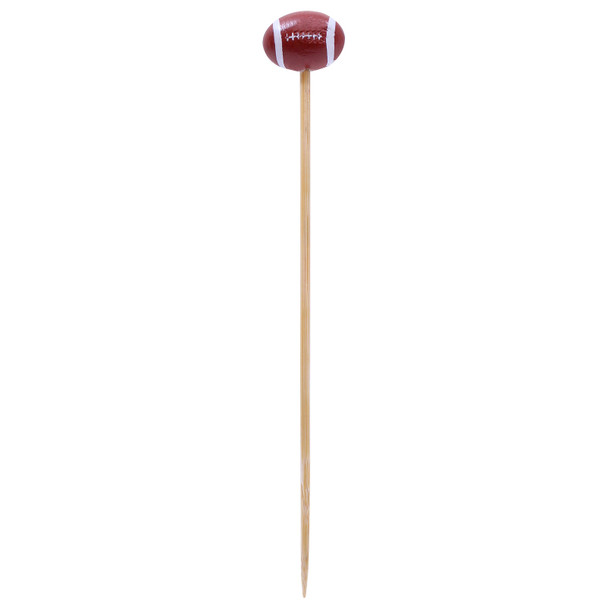 Tablecraft BAMSP645 Decorative Picks, Wooden, Footballs (Pack/100pcs)