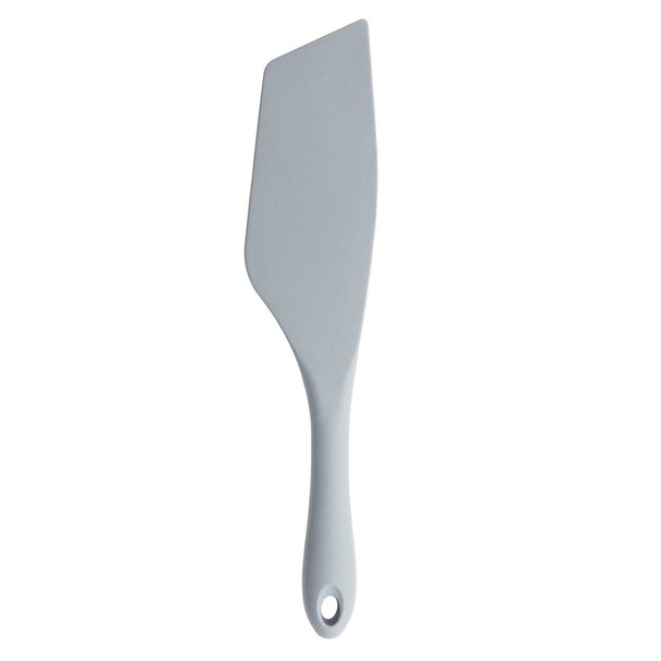 Tablecraft 11837 Spatula Spurtle, 10.375", Angled, Silicone, Gray
