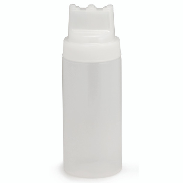 Tablecraft 11663C3 Squeeze Bottle, Wide Mouth, 3-Tip Top, 16 oz, Clear
