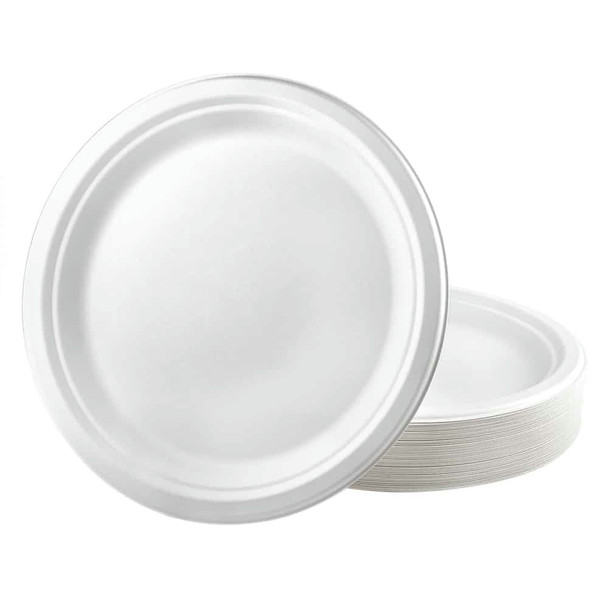 King Zak 00206 Sugar Cane Paper Plates, 9" (pack/50pcs) King Zak 00206 Sugar Cane Paper Plates, 9" (pack/50pcs)