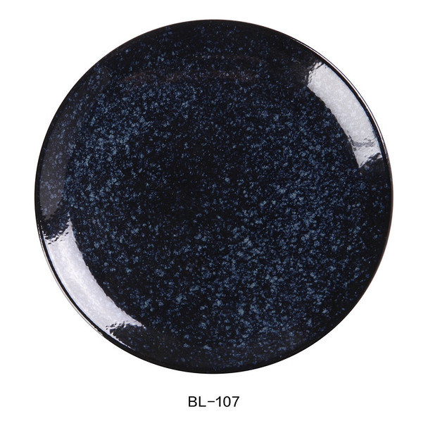 Yanco BL-107 Blue Star Ceramic Plate, 7-1/8" (36/Case)