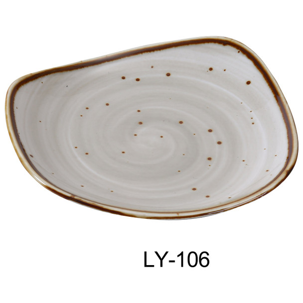 Yanco LY-106 Lyon Plate, 5-3/4", Brown (36/Case)