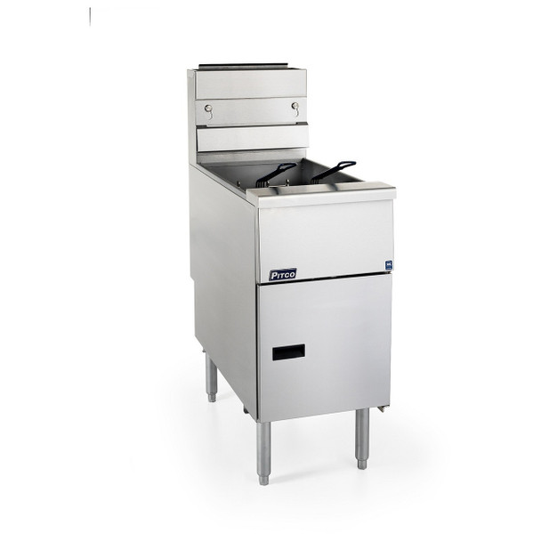 Pitco 40D-LP Floor Model LP Gas Fryer, 40-45 lbs Oil Capacity