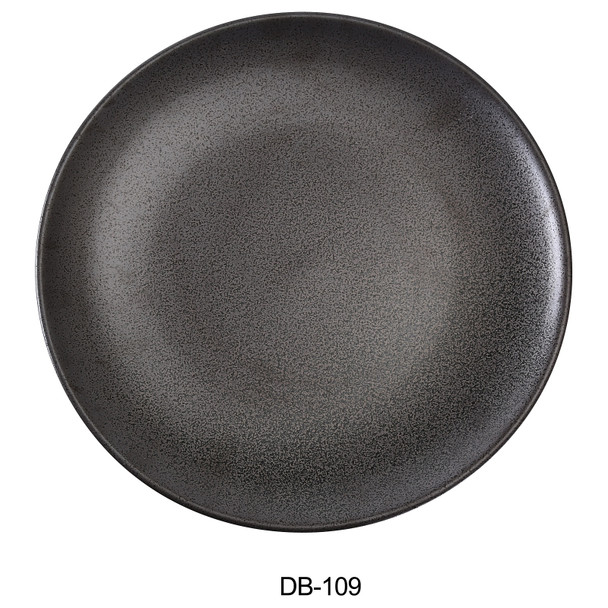 Yanco DB-109 Black 9" Round Coupe China Plate - 24/Case