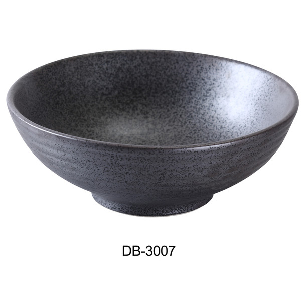 Yanco DB-3007 Diamond Black 6-3/4" Round Soup Bowl, 24 oz. (24/Case)