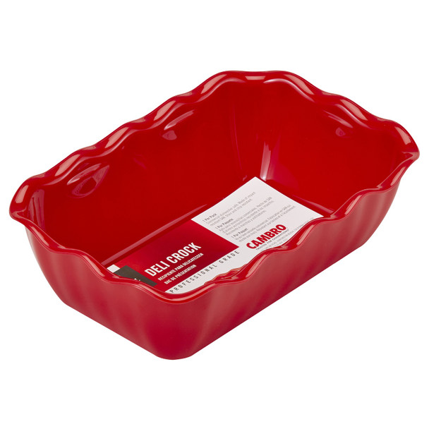 Cambro DC5404 Deli Crock, 2.2 QT, Red
