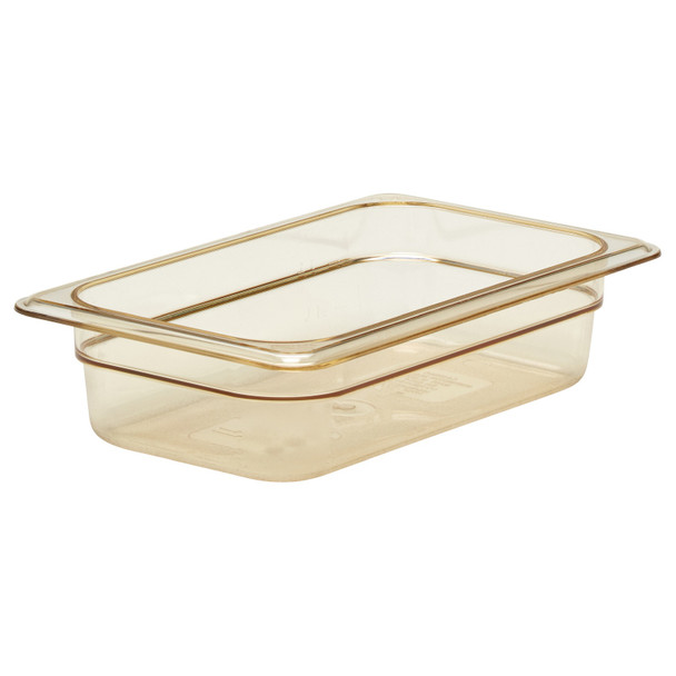Cambro 42HP150 Food Pan, 1/4 Size, 2-1/2" Deep, Amber, Non-Stick, Hi-Temp Cambro 42HP150 Food Pan, 1/4 Size, 2-1/2" Deep, Amber, Non-Stick, Hi-Temp