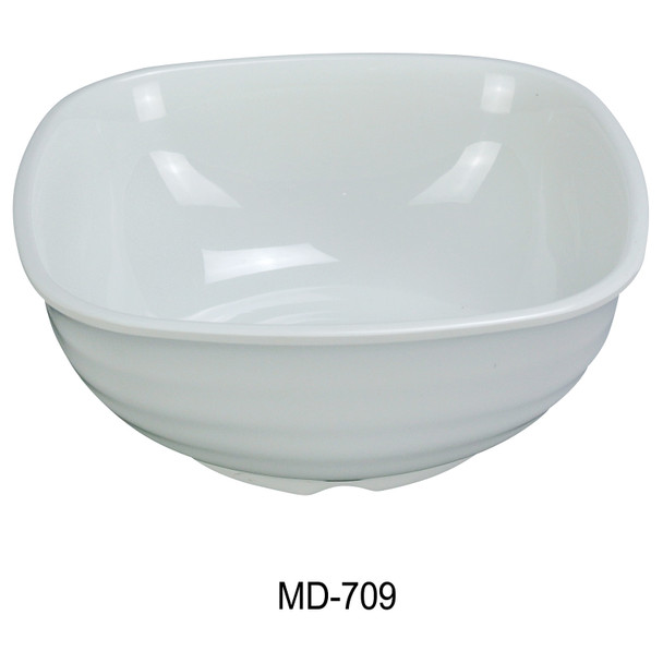 Yanco MD-709 Milando Melamine Bowl, 60 oz., White (24/Case)