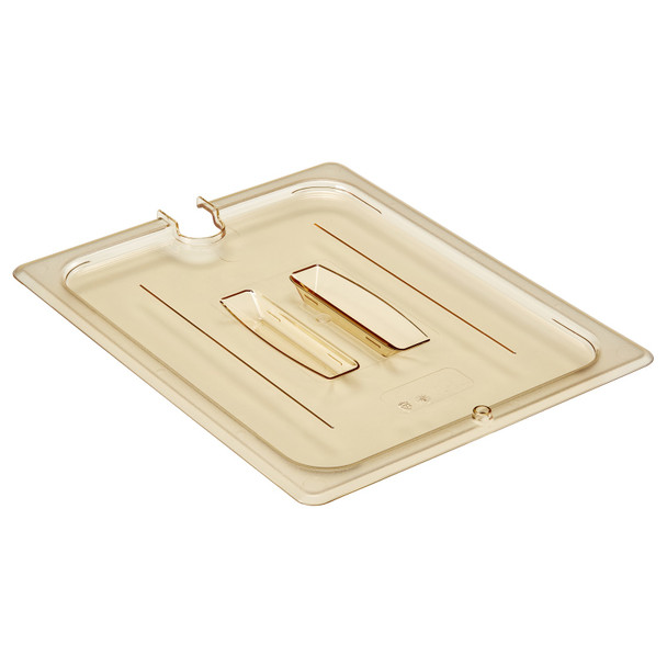 Cambro 20HPCHN150 Food Pan Cover w/ Handle, 1/2 Size, Notched, Amber Cambro 20HPCHN150 Food Pan Cover w/ Handle, 1/2 Size, Notched, Amber
