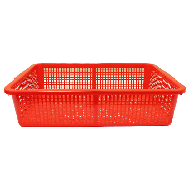 Thunder Group PLFB003RD Colander,18"x13-3/4", Rectangular, Perforated Red Thunder Group PLFB003RD Colander,18"x13-3/4", Rectangular, Perforated Red