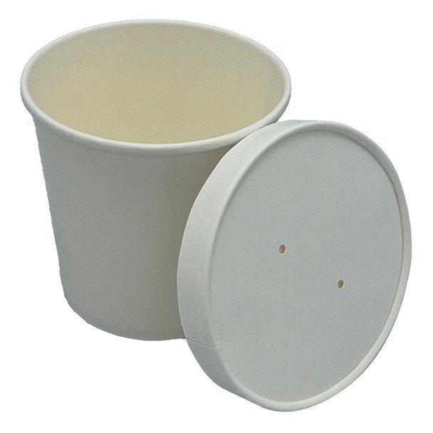 Empress EFC-16-COMBO Paper Food Container & Lid, 16oz, White (250/Case)