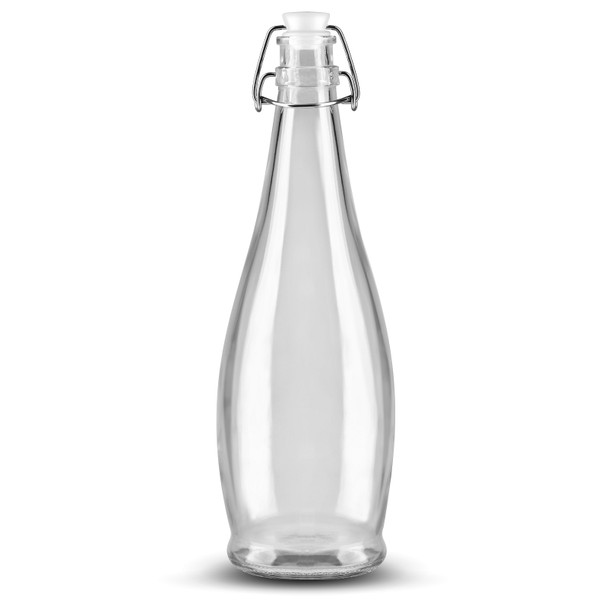 Libbey 109826 34.6 oz. Water Bottle with Wire White Lid (Each)