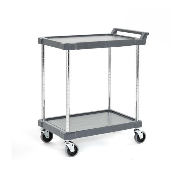 Olympic J16UC2 Utility Cart, 2-shelf, 16" x 27", Chrome, 400 lb capacity Olympic J16UC2 Utility Cart, 2-shelf, 16" x 27", Chrome, 400 lb capacity