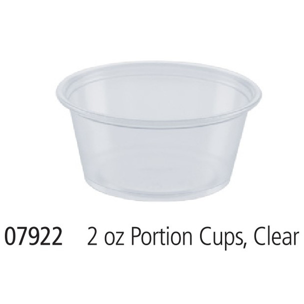 King Zak 07922 Clear Portion Cup 2oz. (125pc/Pack)