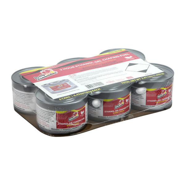 King Zak 00499 Chafing Fuel Ethanol Gel 2 HR+ (6/Pack)