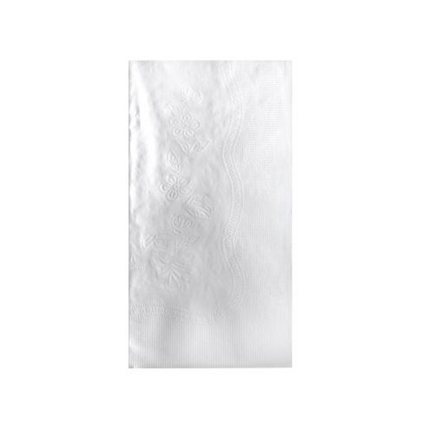 King Zak 39000 White Dinner Napkin, 2-Ply 1/8 Fold (100/Pack)