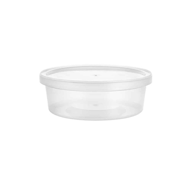 King Zak 02210 Plastic Deli Container w/Lid 8oz. (40/Pack)