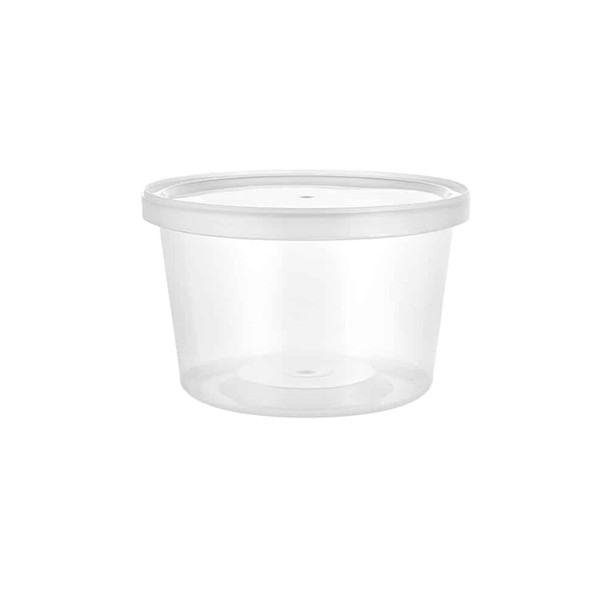 King Zak 02211 Plastic Deli Container w/Lid 16oz. (36/Pack)
