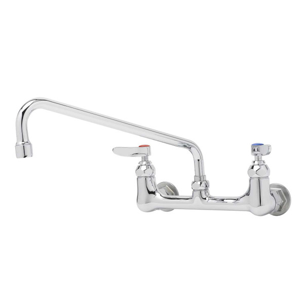 T&S B-0231 Double Pantry Faucet, Wall Mount, 8" Centers, 12" Swing Nozzle