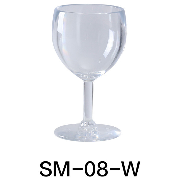 Yanco SM-08-W Stemware, Wine Glass, 8 oz, 5.5", Plastic (24/Case)