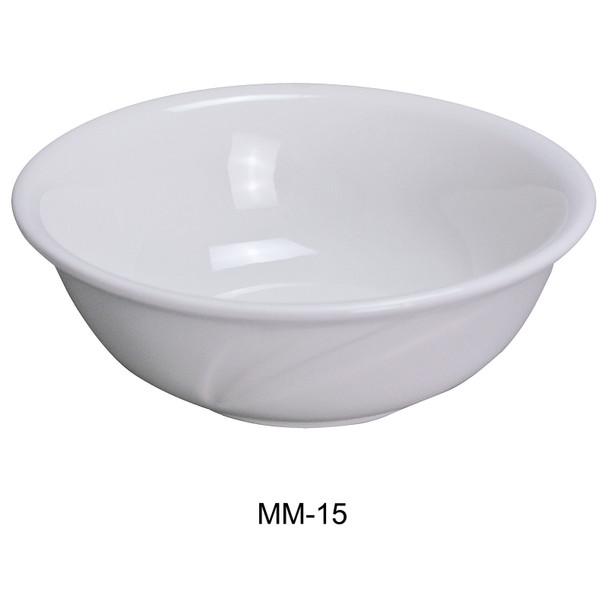 Yanco MM-15 Miami Nappie Bowl, 6", 12.5 oz, Bone White (36/Case)