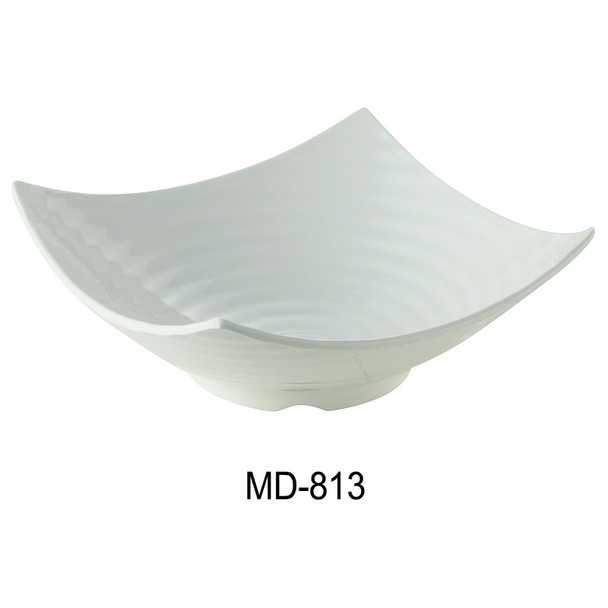 Yanco MD-813 Milando Square Bowl, 13", 110 oz, Melamine (12/Case)