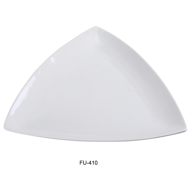 Yanco FU-410 Fuji Triangle Plate, 10", Bone White (24/Case)