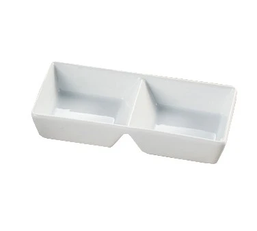 Yanco ML-727 Mainland Two Divided Tray, 6 oz, Super White (36/Case)
