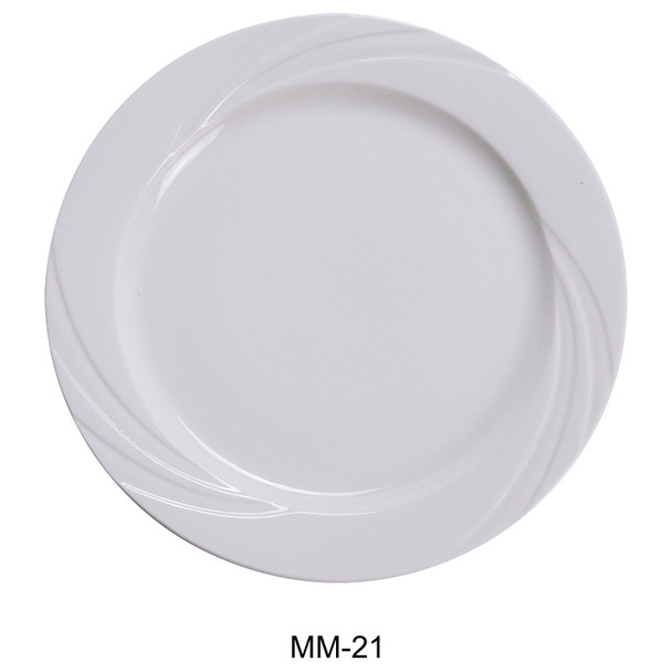 Yanco MM-21 Miami Plate, 12", Bone White (12/Case)
