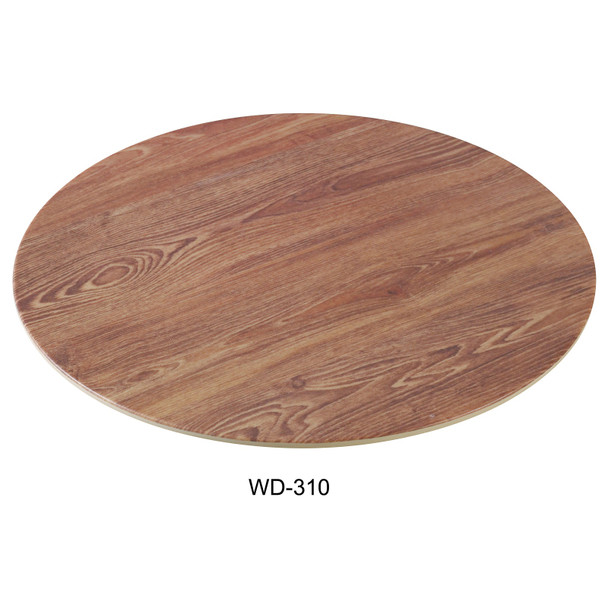 Yanco WD-310 Serving Tray, 10" Round, Wood Look, (24/Case)