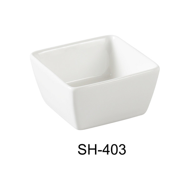 Yanco SH-403 Shanghai Sq. Sauce Dish, 4 oz., 3"x1-5/8"H, (48/Case)