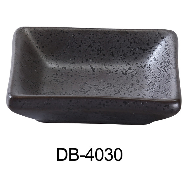 Yanco DB-4030 Diamond Black Sauce Dish, 3"x2-1/4", 2 oz., (48/Case)