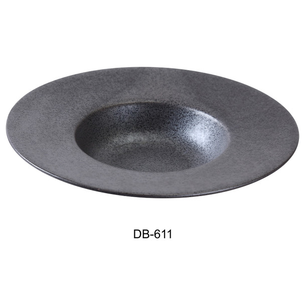 Yanco DB-611 Diamond Black Dessert Plate, 11-1/2", 16 oz., (12/Case)