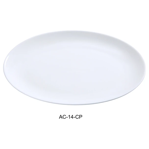 Yanco AC-14-CP ABCO Platter, 14"x9-1/2", Super White (12/Case)