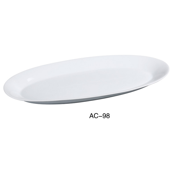 Yanco AC-98 Abco Fishia Platter, 18"x8-1/4", Oval, Coupe (6/Case) Yanco AC-98 Abco Fishia Platter, 18"x8-1/4", Oval, Coupe (6/Case)
