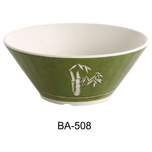 Yanco BA-508 Bamboo Style Salad/Noodle Bowl, 42 oz., 8" (24/Case)