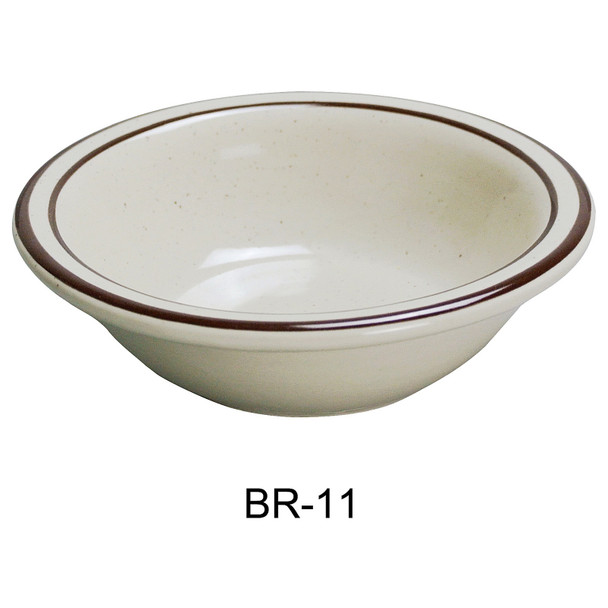Yanco BR-11 Brown Speckled Fruit Bowl, 4-3/4 oz., (36/Case)
