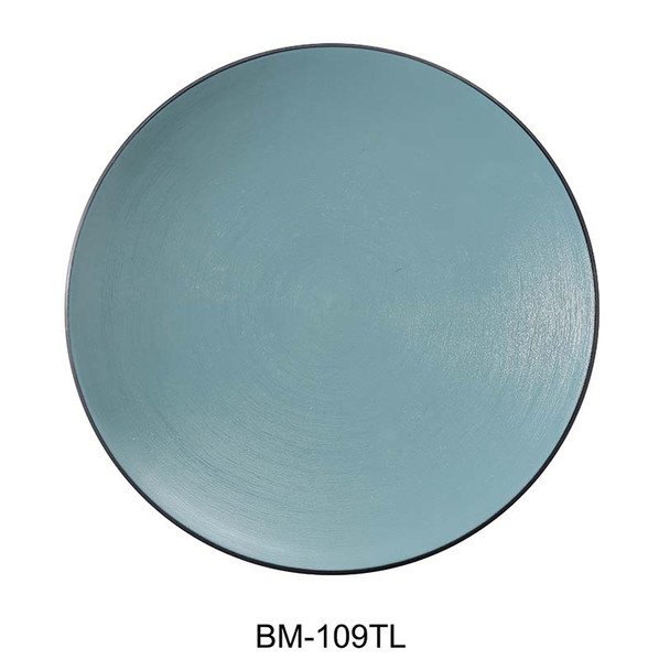 Yanco BM-109TL Birmingham-Teal Plate,8.5"W x 1"D (36/Case)